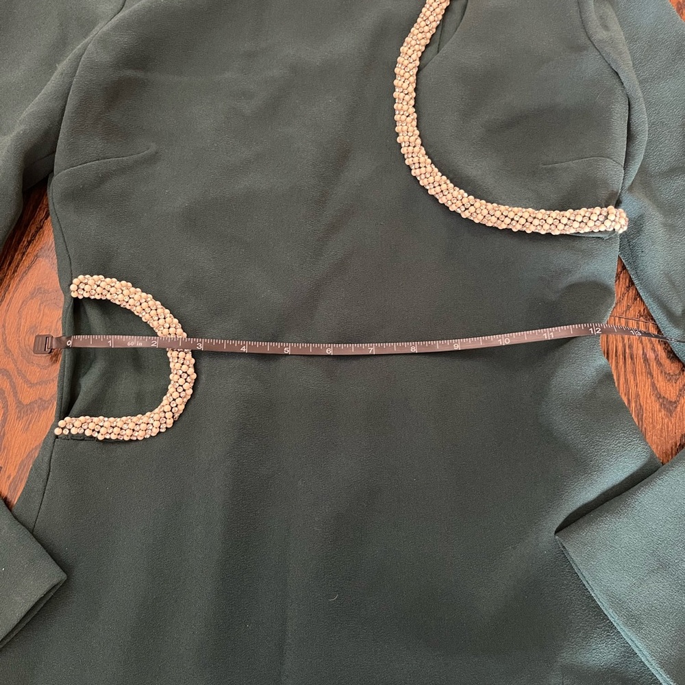 NWOT Jonathan Simkhai Katharine Diamante Embroidery Cutout Mini Dress Green - Picture 7 of 10